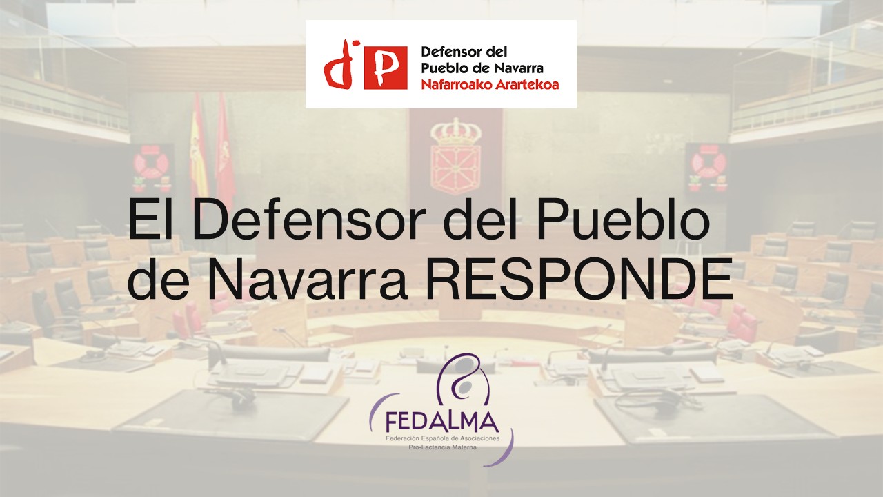 Resolución del Defensor del Pueblo urgiendo la creación del Banco de Leche en navarra frente al Departamento de Salud.