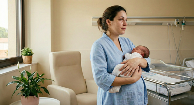 lactancia y servicios sociales. madre con recién nacido a la que le quitan la custodia